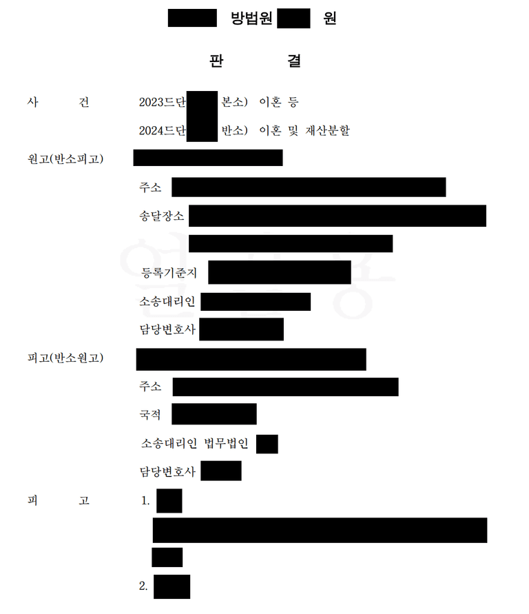 이혼한줄 알았다, 알고 나서 정리했다, 이혼소송+상간소송