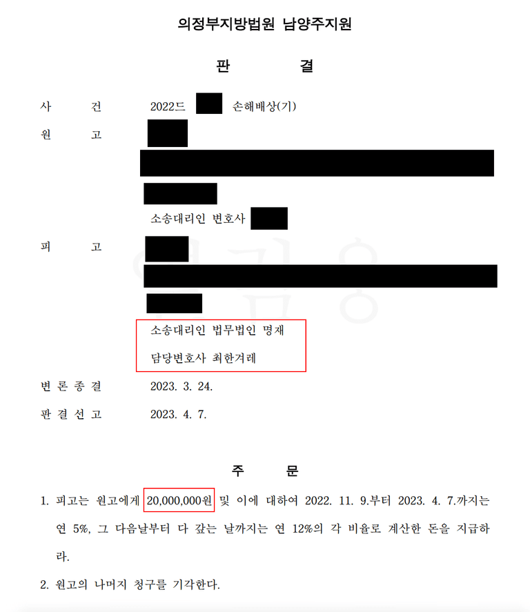 상간소송 피고 입장에서 불륜사실을 인정한다면