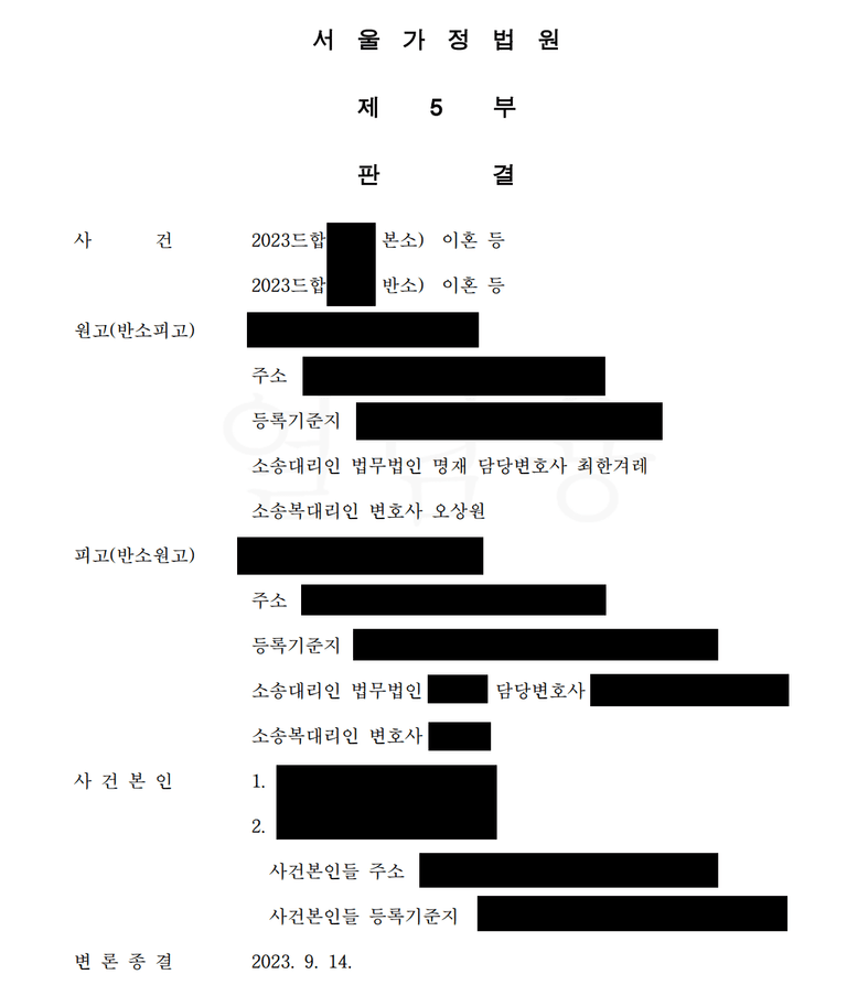 해외에 거주중인 유책배우자의 이혼조정신청과 이혼소송, 결과는?