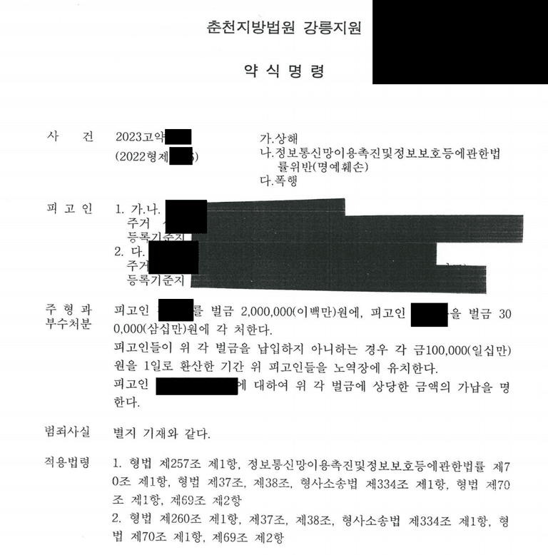 이혼소송 중 장모와 와이프를 형사고소한 사례(폭행, 명예훼손)