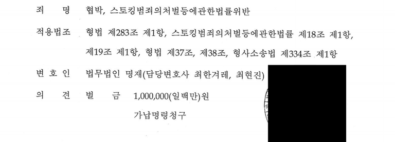 내연남의 이별통보로 시작된 협박, 스토킹 사건