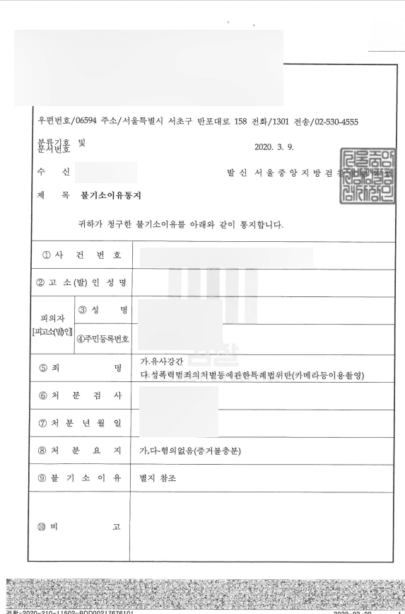 전 연인 사이 유사강간 및 카메라등이용촬영죄 불기소 처분