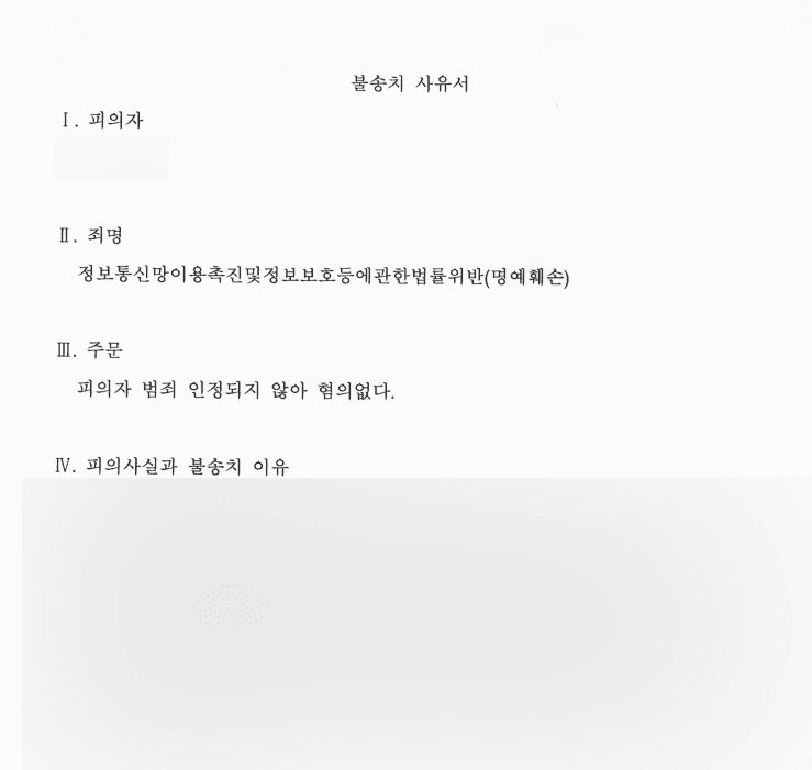 단체 카톡방 명예훼손 무혐의 사례